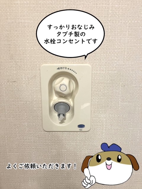 【画像】洗濯水栓コンセントの写真です。