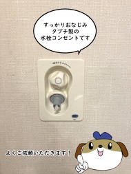 【画像】洗濯水栓コンセントの写真です。