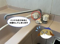 【画像】水漏れした蛇口の写真です。