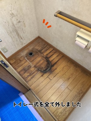 【画像】トイレを外したところです。