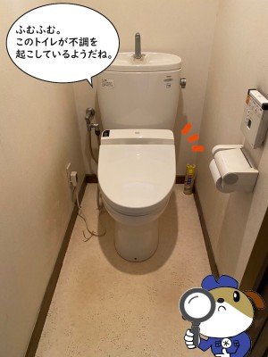 【画像】不調を起こしているトイレの画像です。見た目はいつもと何も変わりません。
