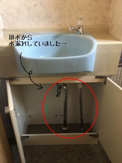 【画像】洗面排水管の写真です。