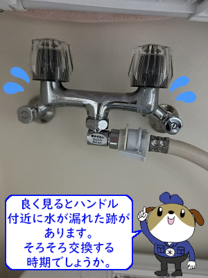 【画像】洗濯蛇口・給水ホース交換前