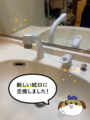 【画像】シャワーヘッドを元に戻した蛇口の写真です。